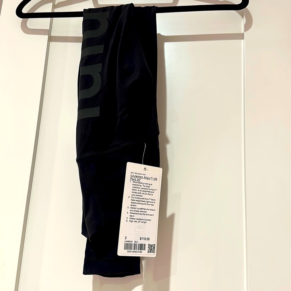 Lululemon align leggings- so soft. Never worn with tag still attached size 2